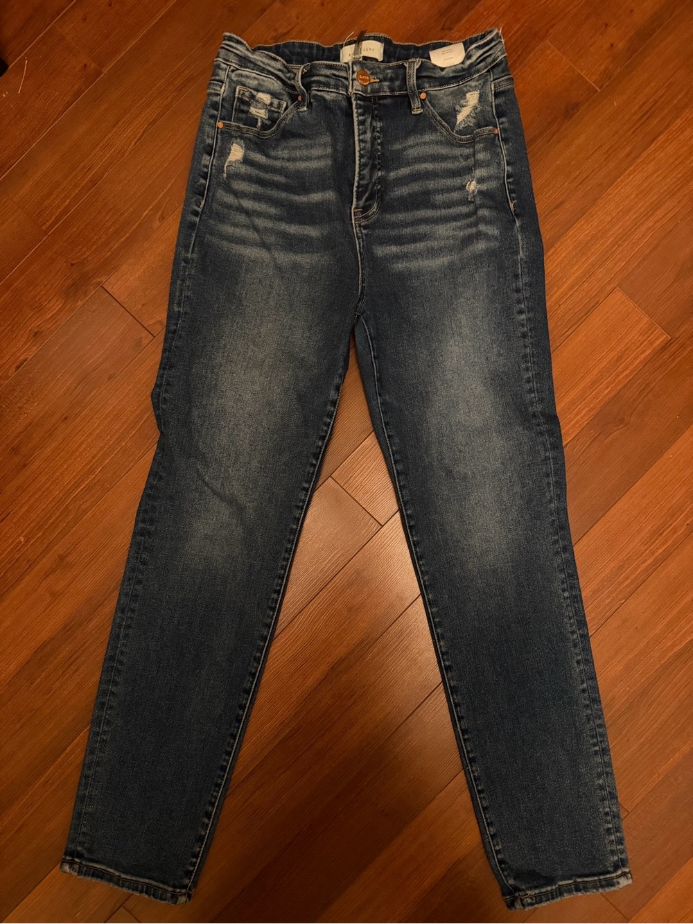 Risen Jeans 13/31 High Rise Distressed Straight Jeans 29” Inseam